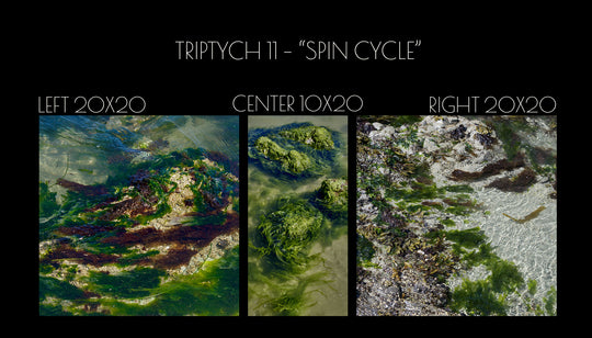 "SPIN CYCLE TRIPTYCH" 20X20, 10x20, 20X20